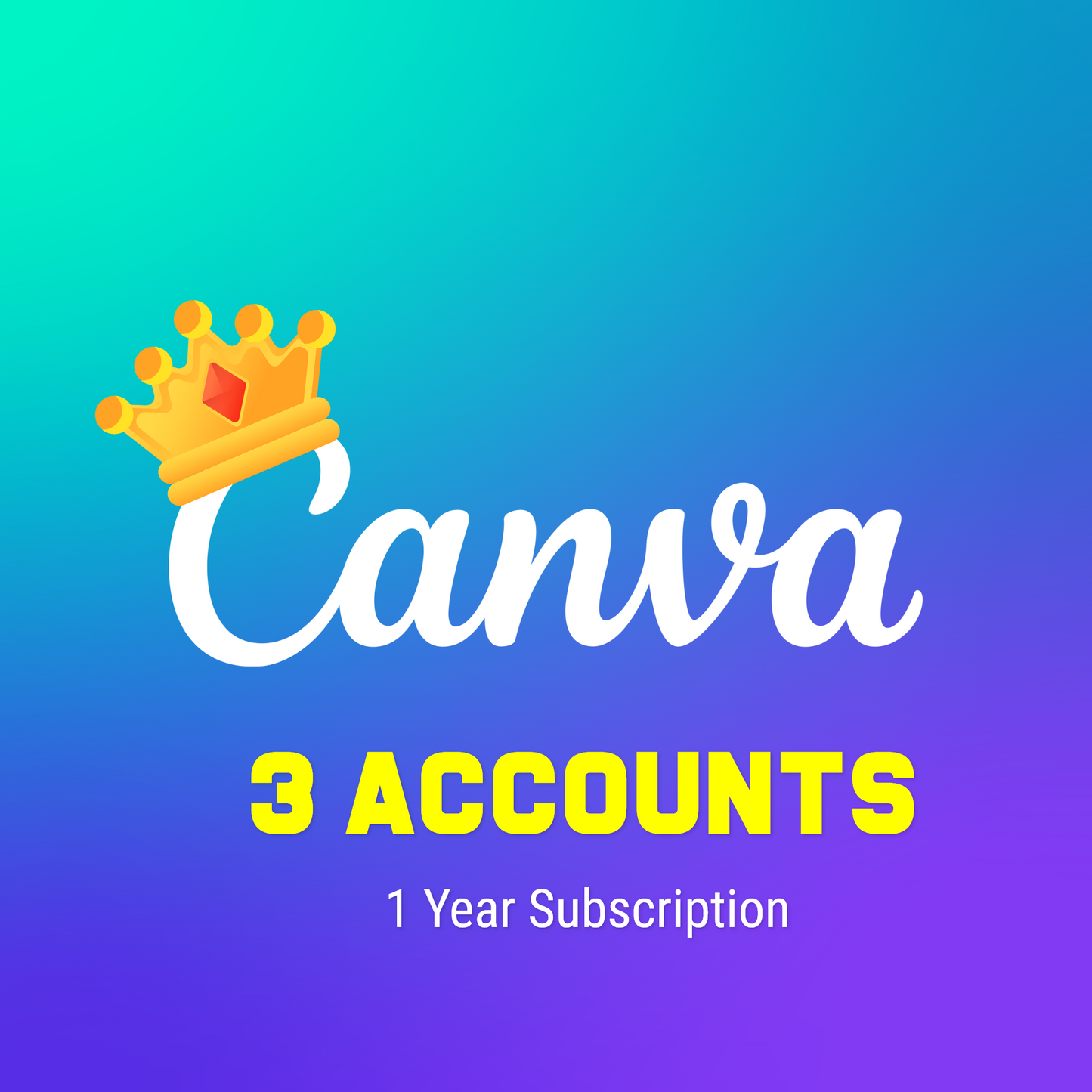 Get 3 Canva Pro Accounts for 1 Full Year